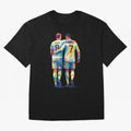 Cristiano Ronaldo & Toni Kroos Wpap Art Oversized T-Shirt Celebrate National Team Dreams in FIFA World Cup 2026 Spirit, Made for England and Germany, Mbappe and Neymar, Vintage Soccer Flavor, Modern Football Stars, National Flags and Final Night
