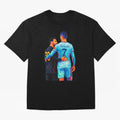 Cristiano Ronaldo & Messi Wpap Art Oversized T-Shirt Celebrate Football Dreams Across the FIFA World Cup 2026 USA Canada Mexico Journey through Mbappe and Neymar Highlights, Argentina and Brazil Pride, Classic Soccer Heritage, Championship