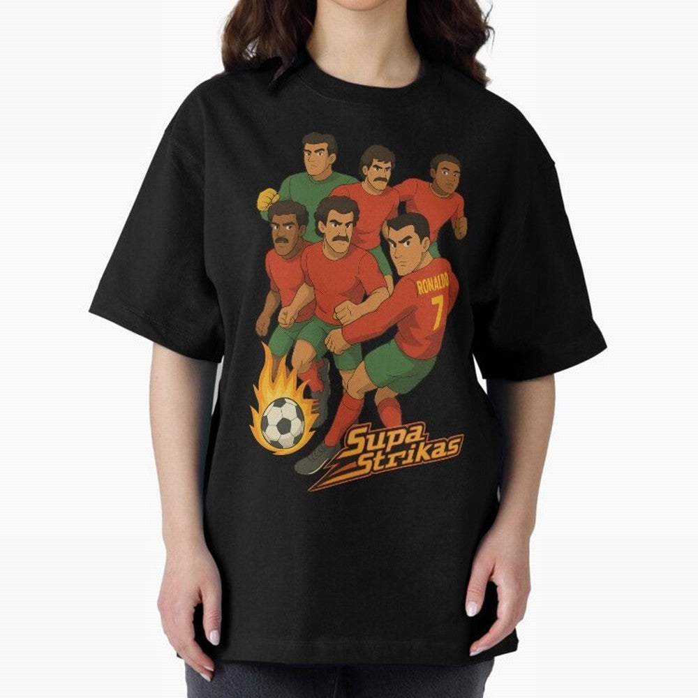 Supastrikas Portugal Team Version Oversized T-Shirt Carry the Dream of FIFA World Cup 2026 Group Stage for Fans of Messi and France, Bringing Football History, Final Match Energy, Crowd Noise and Once in a Lifetime Moments; Built for Supporters