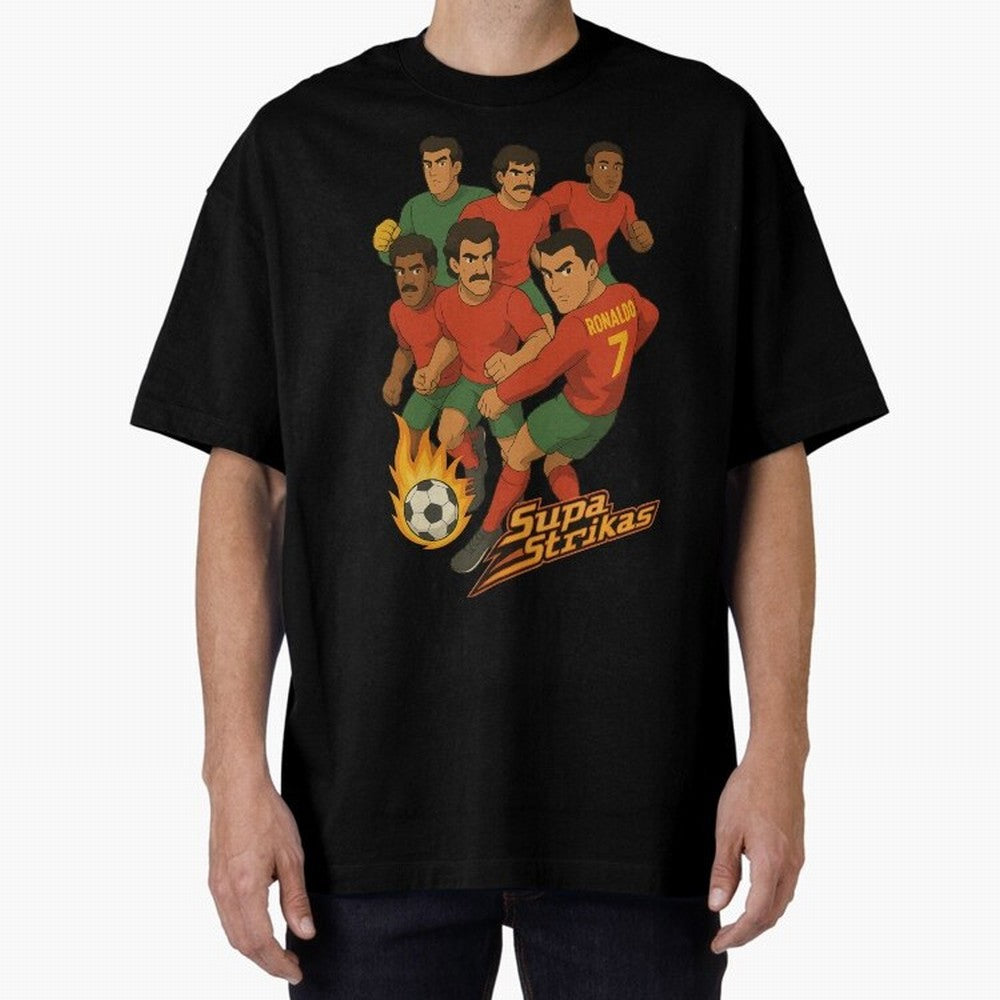 Supastrikas Portugal Team Version Oversized T-Shirt Carry the Dream of FIFA World Cup 2026 Group Stage for Fans of Messi and France, Bringing Football History, Final Match Energy, Crowd Noise and Once in a Lifetime Moments; Built for Supporters