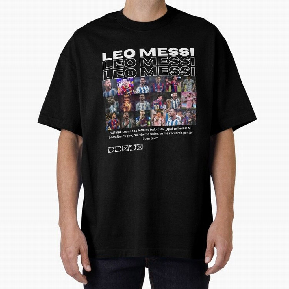Leo Messi design Oversized T-Shirt Join the Countdown to the FIFA World Cup 2026 USA Canada Mexico Journey through CR7 and Messi Highlights, Brazil, Portugal and Argentina Pride, Champion Mindset, Group Stage Buzz, Knockout Tension and Passionate