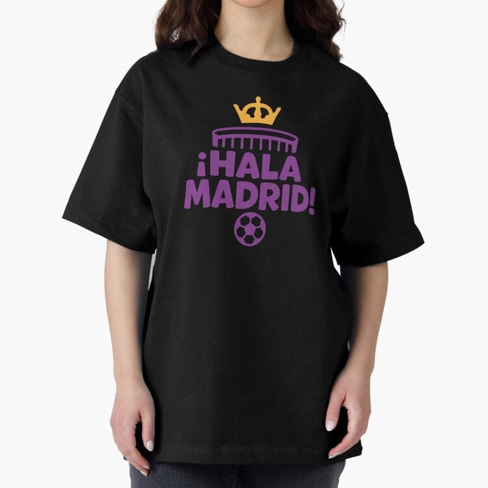 Hala Madrid Oversized T-Shirt Make Every Match About Global Football Passion for FIFA World Cup 2026, Highlighting Messi, Brazil, Portugal and Argentina, Football History, Final Match Energy, Crowd Noise and Once in a Lifetime Moments; Ideal for