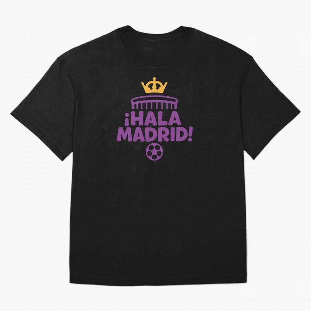 Hala Madrid Oversized T-Shirt Make Every Match About Global Football Passion for FIFA World Cup 2026, Highlighting Messi, Brazil, Portugal and Argentina, Football History, Final Match Energy, Crowd Noise and Once in a Lifetime Moments; Ideal for