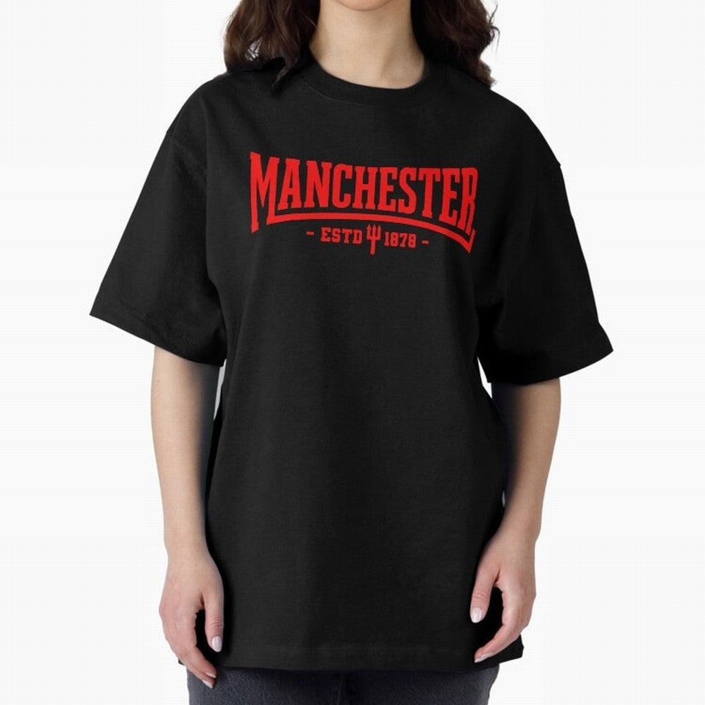Manchester United 1878 Oversized T-Shirt Support Iconic Players in Global Football Passion for FIFA World Cup 2026 Group Stage, Driven by Neymar, England, Champion Mindset, Group Stage Buzz, Knockout Tension and Passionate Fan Culture; Created for