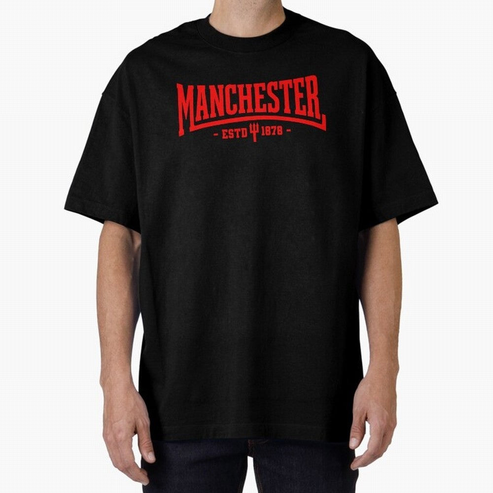Manchester United 1878 Oversized T-Shirt Support Iconic Players in Global Football Passion for FIFA World Cup 2026 Group Stage, Driven by Neymar, England, Champion Mindset, Group Stage Buzz, Knockout Tension and Passionate Fan Culture; Created for