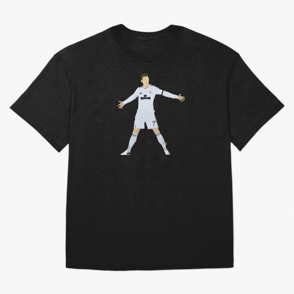 Cristiano Ronaldo celebrates at Real Madrid Oversized T-Shirt Show Your Tournament Heart for FIFA World Cup 2026 USA Canada Mexico Celebrating Haaland and Mbappe, Germany Energy, Championship Spirit, Famous Goals, Roaring Crowds and International