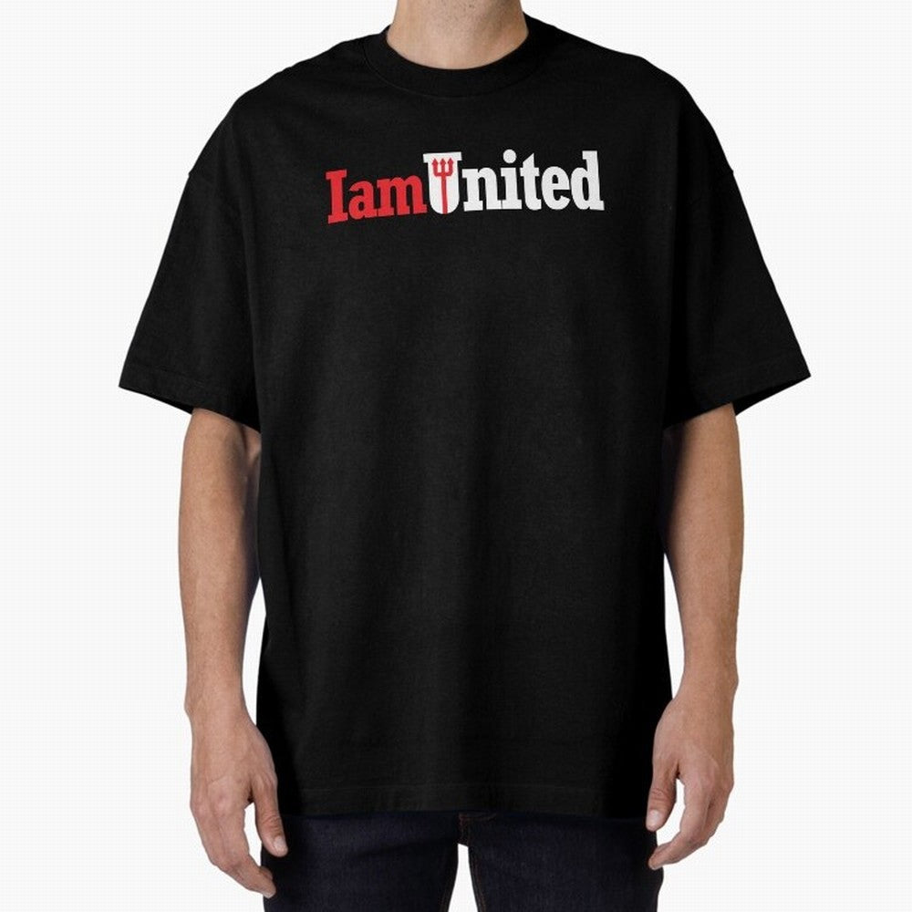 Manchester United I am United Oversized T-Shirt Celebrate the Magic of FIFA World Cup 2026 USA Canada Mexico Connected to Neymar, Haaland and Cristiano Ronaldo, Portugal, Spain and Germany Energy, Football History, Final Match Energy, Crowd Noise