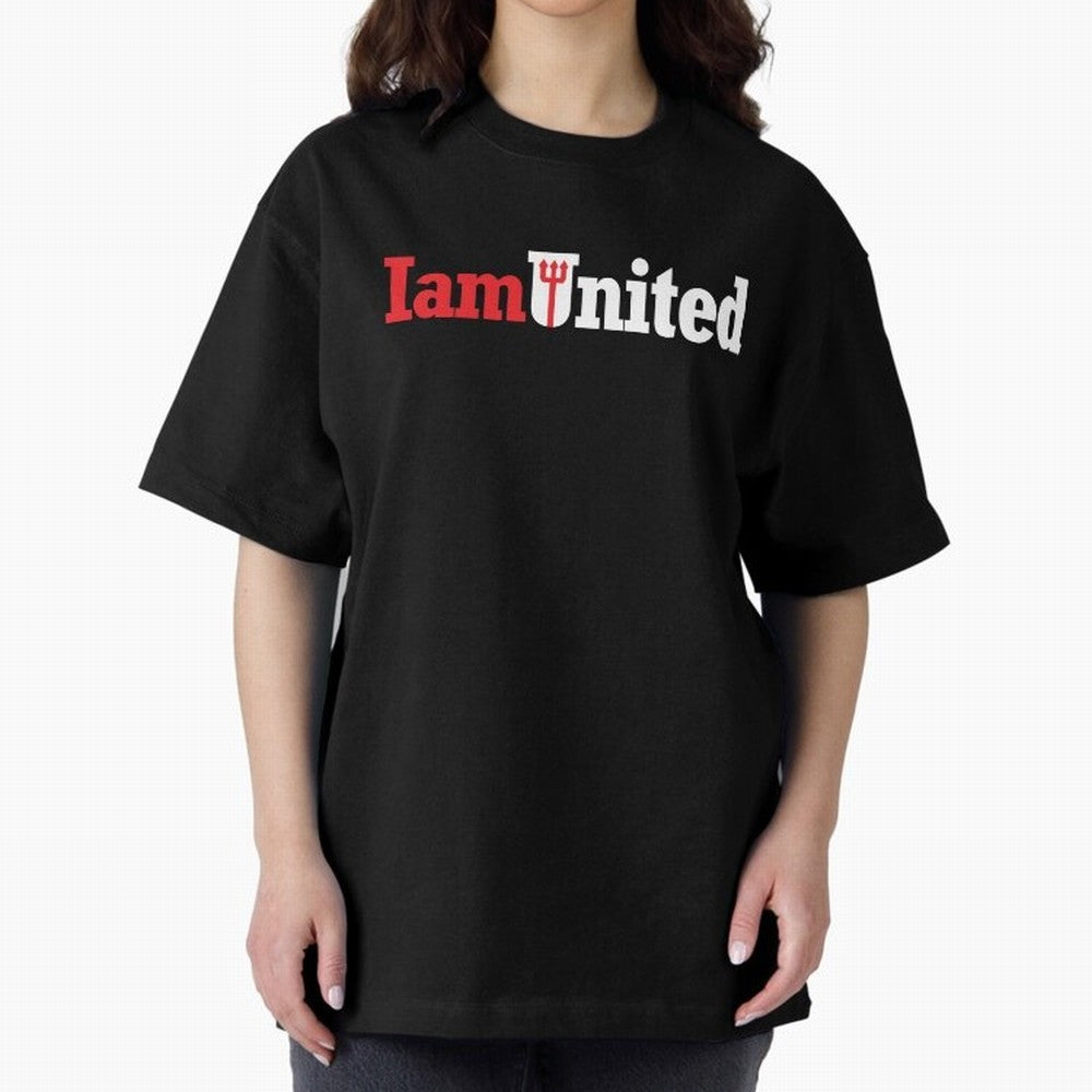 Manchester United I am United Oversized T-Shirt Celebrate the Magic of FIFA World Cup 2026 USA Canada Mexico Connected to Neymar, Haaland and Cristiano Ronaldo, Portugal, Spain and Germany Energy, Football History, Final Match Energy, Crowd Noise