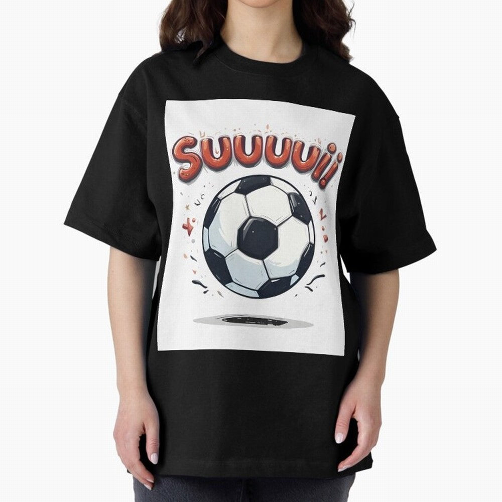Suuuuii! CR7 Celebration Oversized T-Shirt Show Your Love for Global Football Passion for FIFA World Cup 2026, Driven by CR7 and Messi, England, Football Festival Excitement, Trophy Ambitions, Country Rivalries and Star Player Buzz; Great for Watch