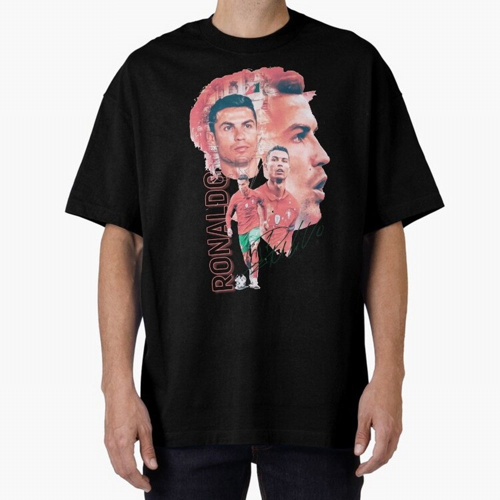 Cristiano Ronaldo Design Oversized T-Shirt Bring Global Tournament Vibes to FIFA World Cup 2026 for Fans of CR7 and Spain, Bringing Goal Celebration Energy, Supporter Heritage, Football Icons and Worldwide Tournament Joy; Perfect for People Who