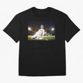 Cristiano Ronaldo Celebration Scene Oversized T-Shirt Make Game Day About Global Football Passion for FIFA World Cup 2026, Centered on Messi, CR7 and Mbappe, Argentina, France and Brazil, Championship Spirit, Famous Goals, Roaring Crowds and