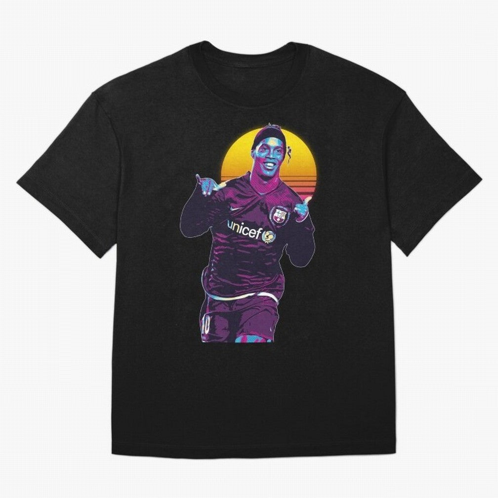 ronaldinho retro Oversized T-Shirt Celebrate Soccer Greatness during the FIFA World Cup 2026 USA Canada Mexico Journey through Mbappe and Neymar Highlights, Brazil, Portugal and Argentina Pride, Champion Mindset, Group Stage Buzz, Knockout Tension