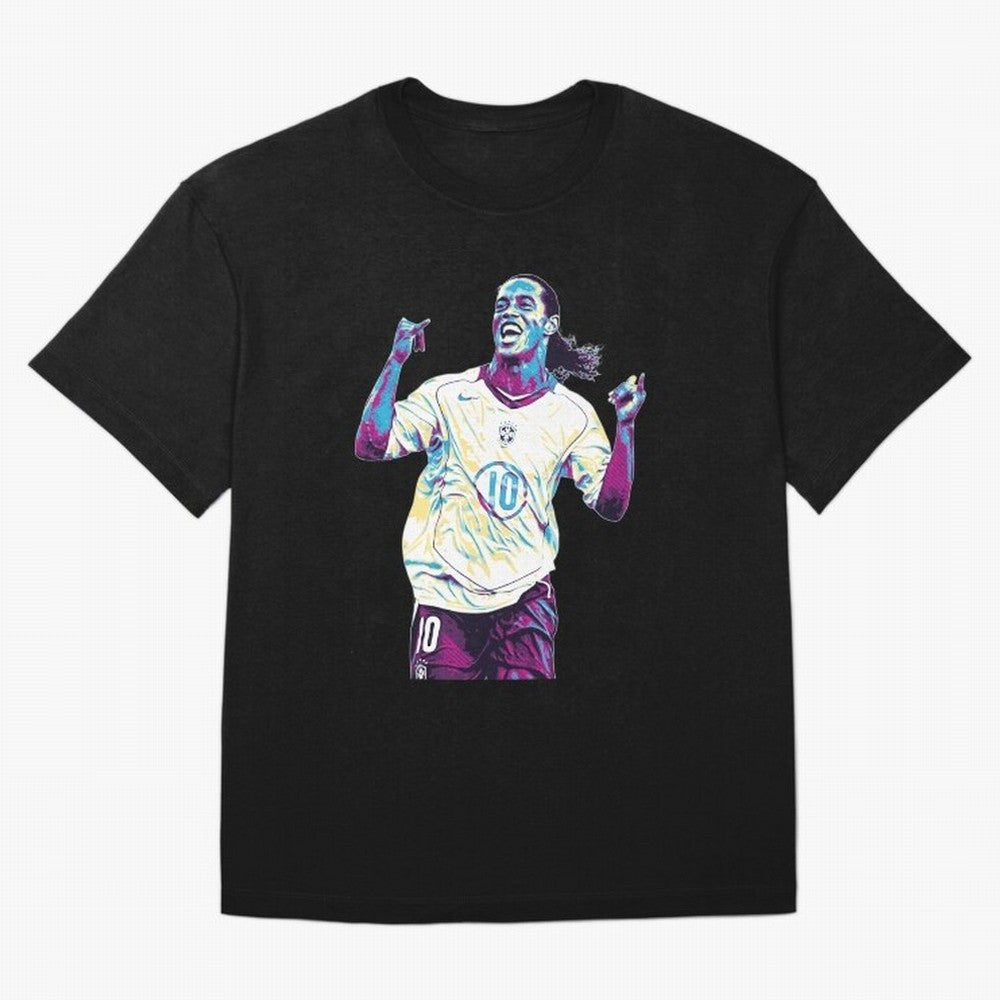 Ronaldinho brazil team Oversized T-Shirt Refresh Global Football Passion for FIFA World Cup 2026 USA Canada Mexico, with Cristiano Ronaldo, Haaland and CR7, Portugal, Worldwide Fan Energy, Dramatic Goals, Stadium Lights and Championship