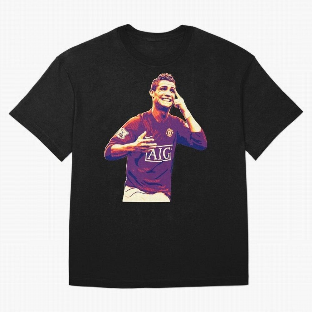ronaldo Manchester United jarsey Oversized T-Shirt Keep Football History Alive during Match Day Hype around FIFA World Cup 2026 USA Canada Mexico, Cristiano Ronaldo, Haaland and CR7, England, Football History, Final Match Energy, Crowd Noise and