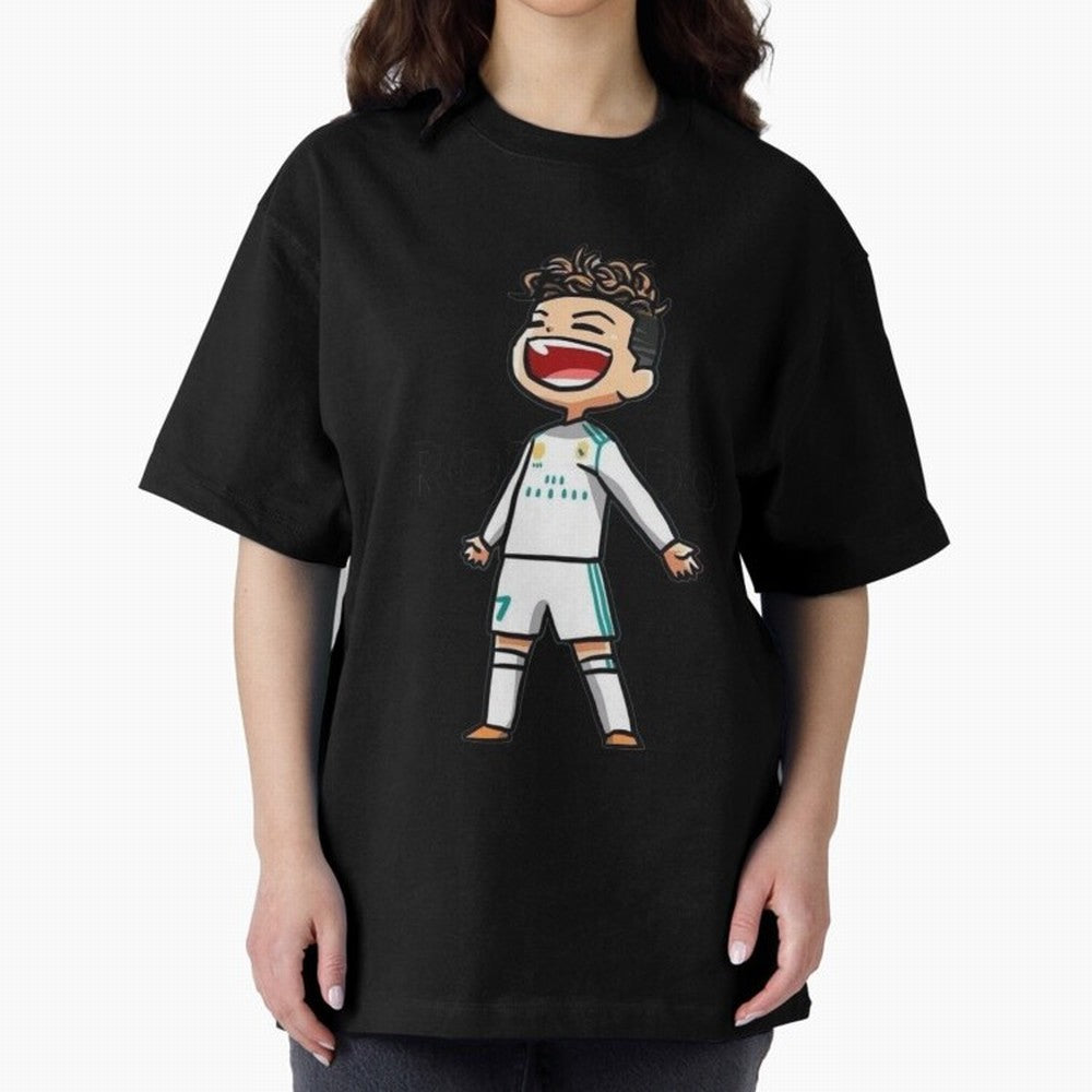RONALDO Oversized T-Shirt Honor Football Greatness during Match Day Hype around FIFA World Cup 2026 Group Stage, Mbappe and Neymar, France and Portugal, Global Supporter Spirit, Legendary Goals, National Colors and Tournament Celebration; Created