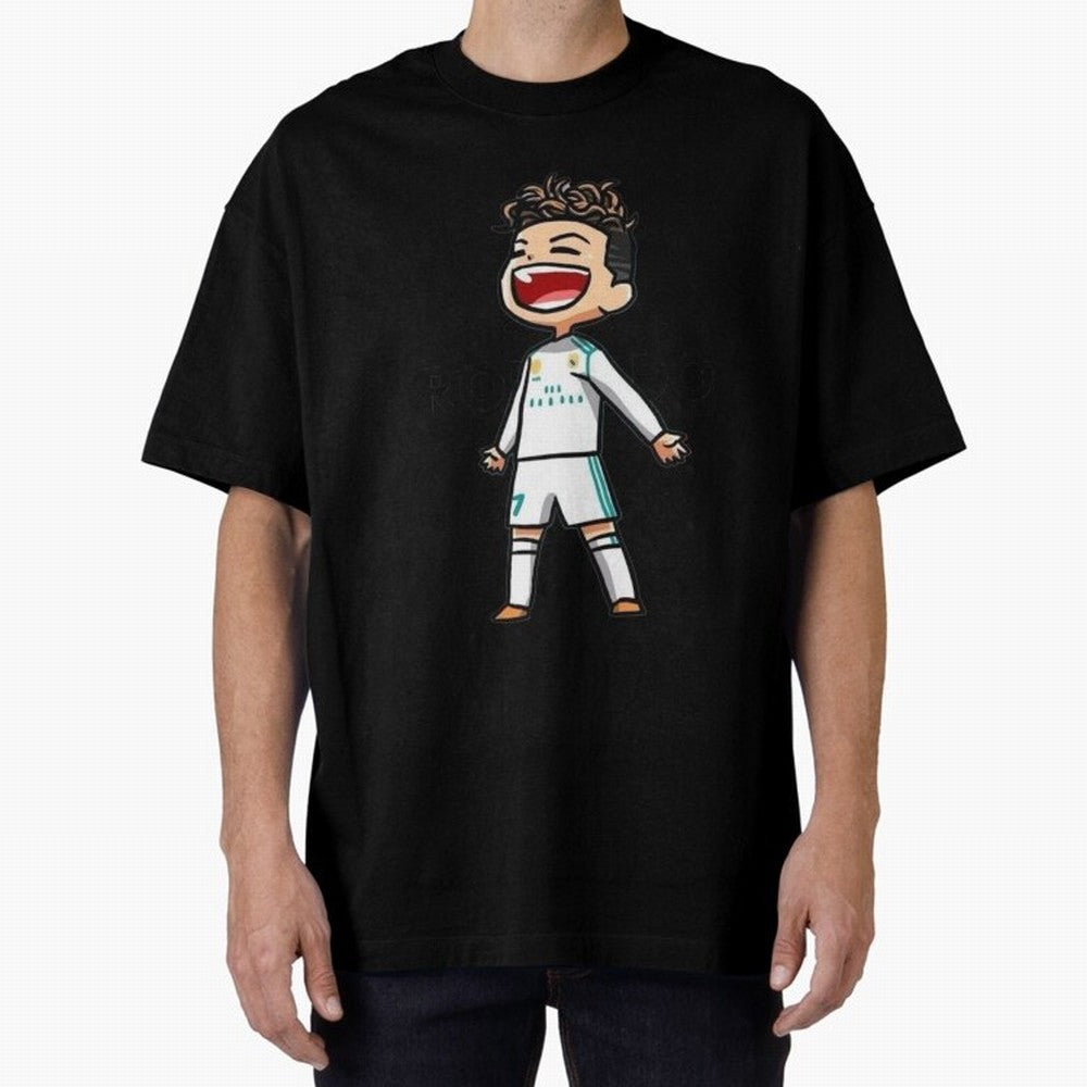 RONALDO Oversized T-Shirt Honor Football Greatness during Match Day Hype around FIFA World Cup 2026 Group Stage, Mbappe and Neymar, France and Portugal, Global Supporter Spirit, Legendary Goals, National Colors and Tournament Celebration; Created