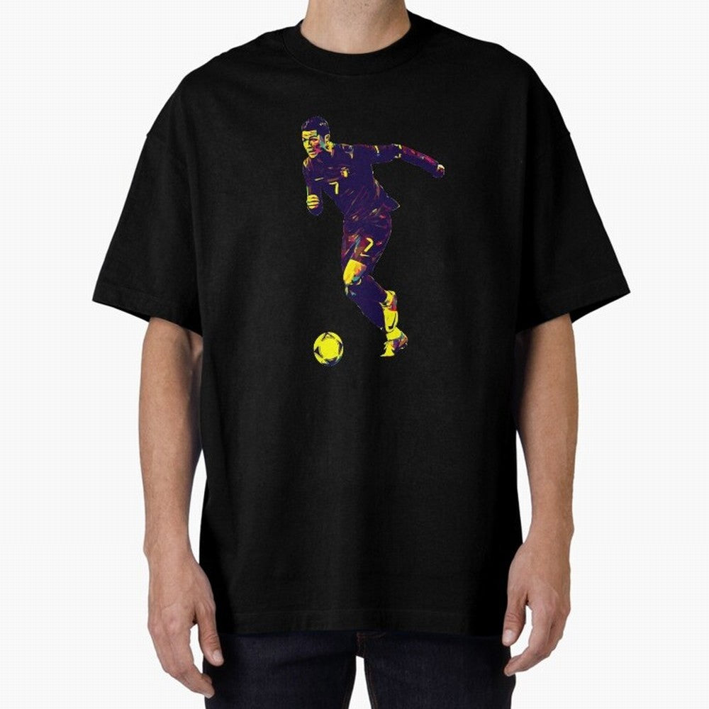 Cristiano Ronaldo Oversized T-Shirt Show Love for Legendary Goals in Match Day Hype around FIFA World Cup 2026, Neymar, Haaland and Cristiano Ronaldo, Portugal, Spain and Germany, Goal Celebration Energy, Supporter Heritage, Football Icons and