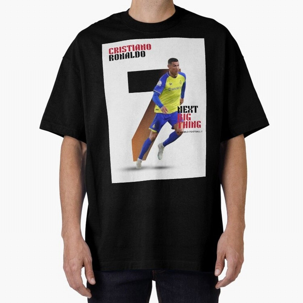 Cristiano Ronaldo (CR7) Oversized T-Shirt Celebrate Football Heritage in the FIFA World Cup 2026 Group Stage Journey through CR7 and Messi Highlights, Argentina and Brazil Pride, Vintage Soccer Flavor, Modern Football Stars, National Flags and