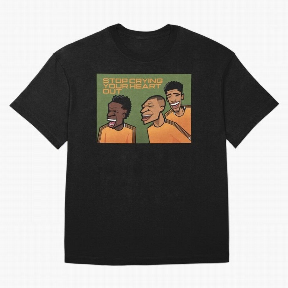 stop crying your heart out Oversized T-Shirt Keep the Legacy of the FIFA World Cup 2026 Group Stage Journey through Messi, Neymar and Mbappe Highlights, England Pride, Match Day Excitement, Supporter Culture, Golden Goals and Global Football