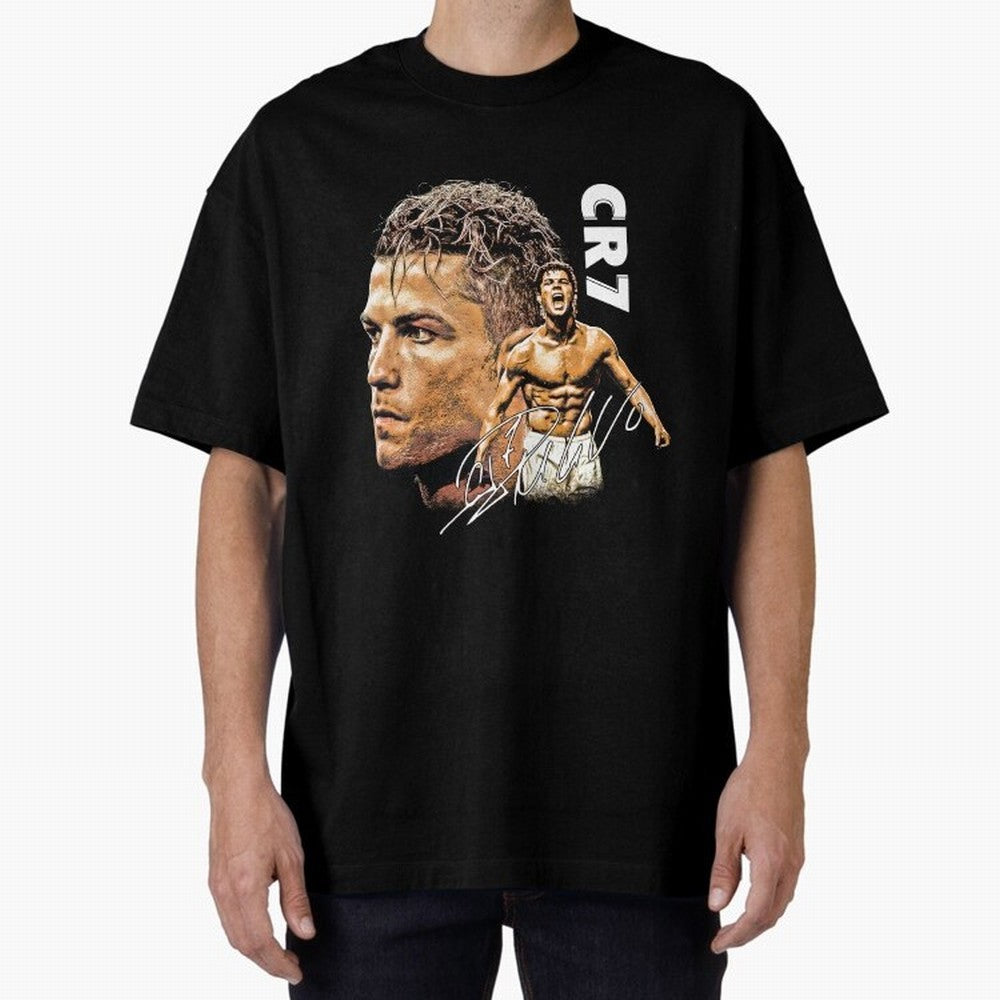 Cristiano Ronaldo Football Legend T-Shirt Oversized T-Shirt Celebrate the Magic of FIFA World Cup 2026 Spirit, Filled with France and Portugal, Cristiano Ronaldo, Haaland and CR7, Goal Celebration Energy, Supporter Heritage, Football Icons and