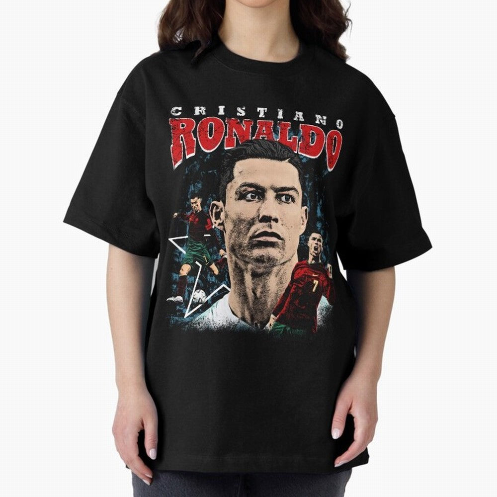 Cristiano Ronaldo CR7 Iconic T-Shirt Oversized T-Shirt Show Match Day Excitement for Match Day Hype around FIFA World Cup 2026 Group Stage, Messi, CR7 and Mbappe, Netherlands, Match Day Excitement, Supporter Culture, Golden Goals and Global