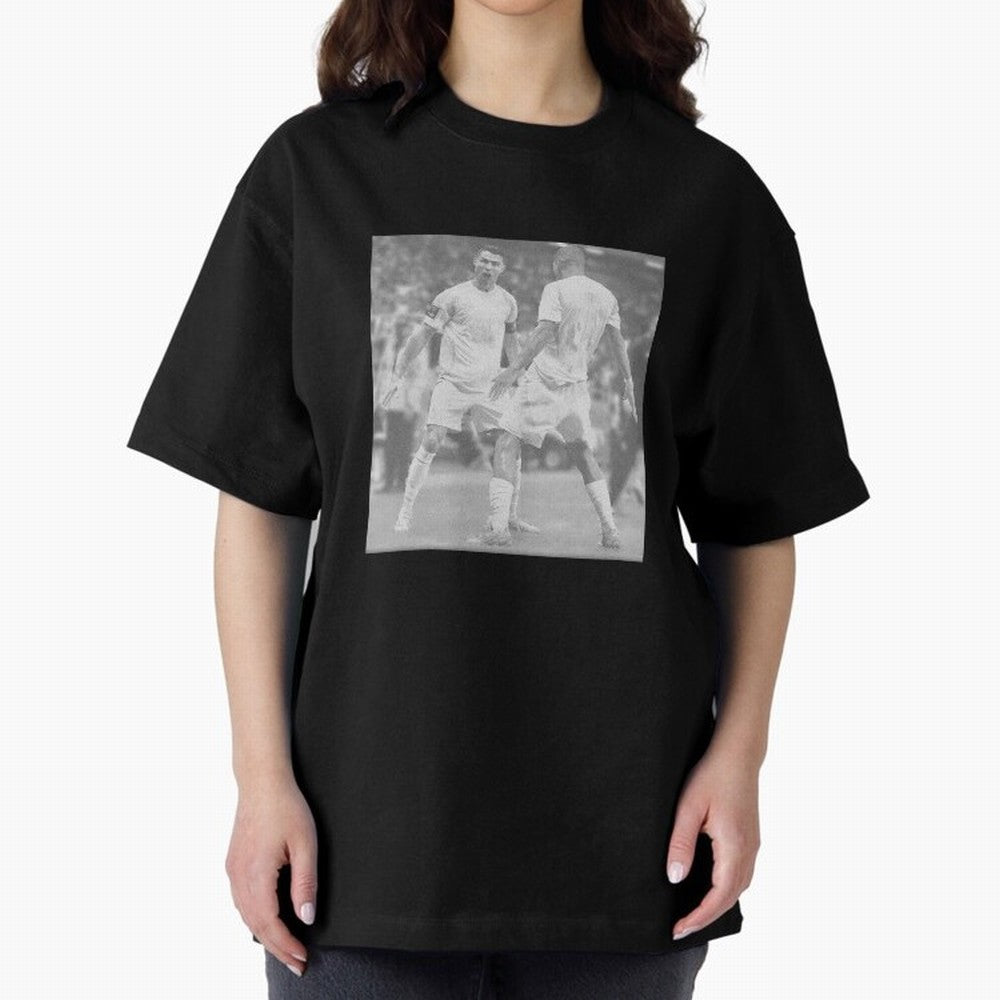 Cristiano Ronaldo Cr7 Oversized T-Shirt Celebrate Fan Favorites in FIFA World Cup 2026 USA Canada Mexico for Fans of CR7 and Messi and France, Bringing Goal Celebration Energy, Supporter Heritage, Football Icons and Worldwide Tournament Joy; Made