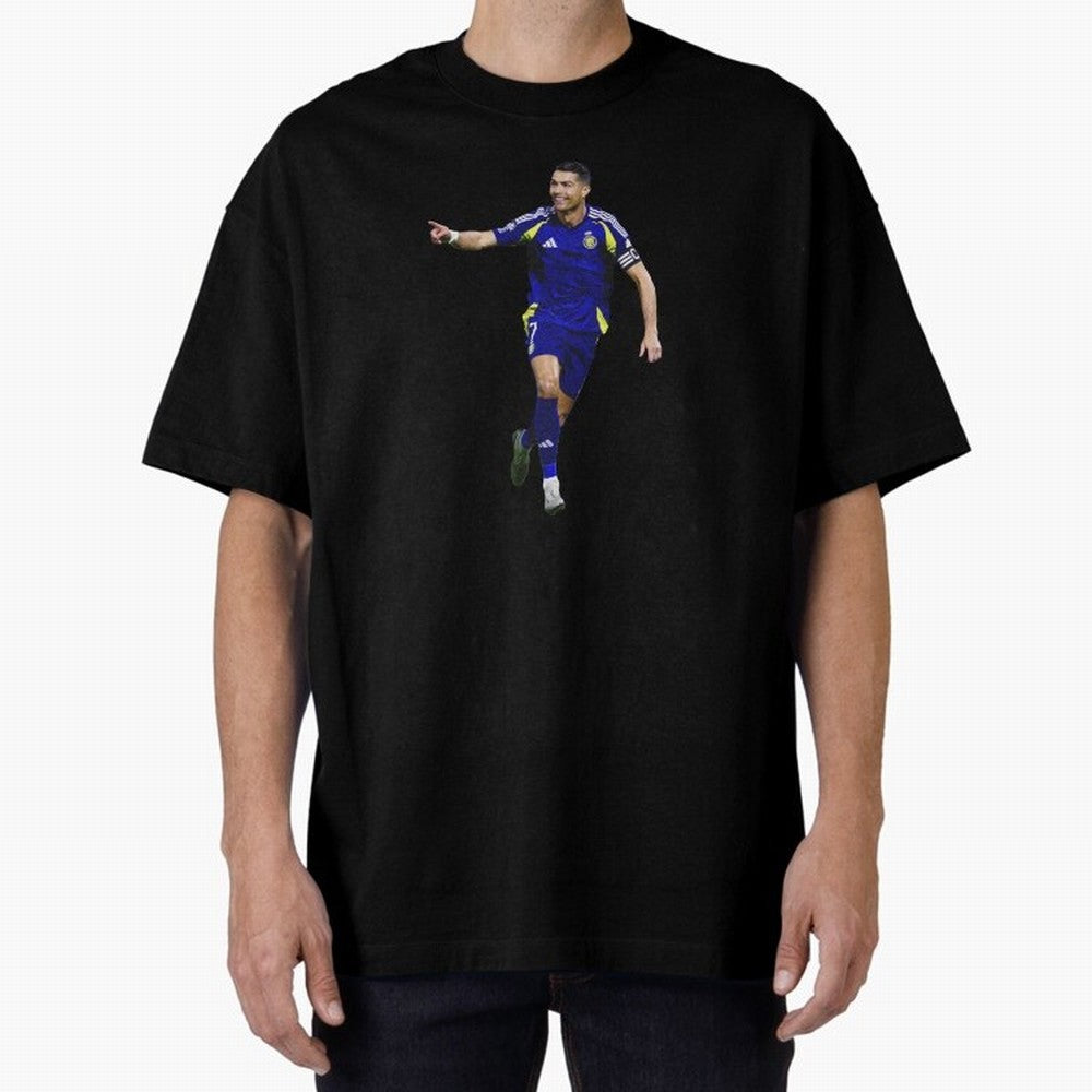 Cristiano Ronaldo Oversized T-Shirt Celebrate Unforgettable Nights in FIFA World Cup 2026 USA Canada Mexico for Fans of Neymar and France and Portugal, Bringing Sports Nostalgia, International Competition, Famous Players and Unforgettable