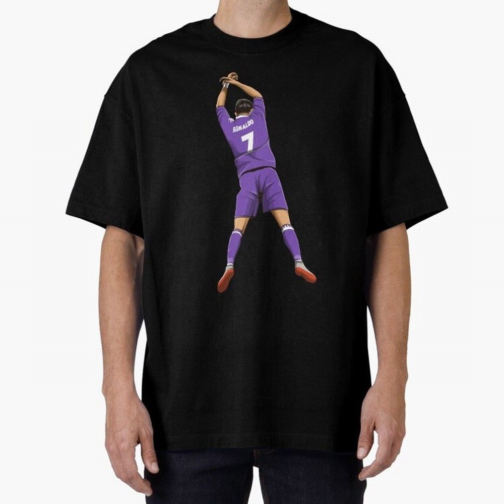 Cristiano Ronaldo Oversized T-Shirt Keep the Match Day Mood of FIFA World Cup 2026 USA Canada Mexico Spirit, Featuring Spain and Netherlands, Haaland, Game Day Rituals, Football Legends, Country Pride and the Road to the Final; Ideal for Football