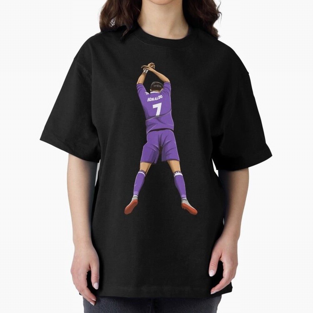 Cristiano Ronaldo Oversized T-Shirt Keep the Match Day Mood of FIFA World Cup 2026 USA Canada Mexico Spirit, Featuring Spain and Netherlands, Haaland, Game Day Rituals, Football Legends, Country Pride and the Road to the Final; Ideal for Football