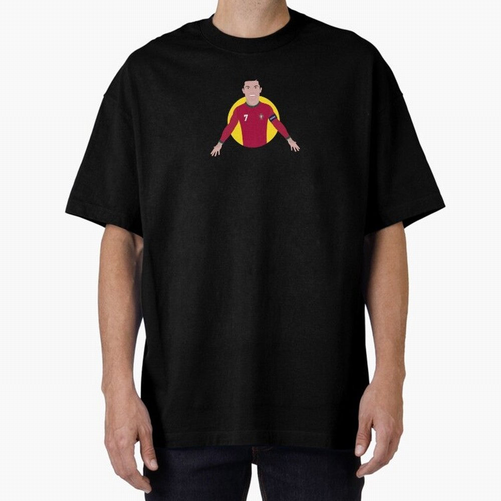 Goat Cr7 Portugal Cristiano Ronaldo Cieszynka siuuuuuuu Oversized T-Shirt Celebrate Classic Football Spirit in FIFA World Cup 2026 USA Canada Mexico Centered on Messi, Brazil Energy, Vintage Soccer Flavor, Modern Football Stars, National Flags and