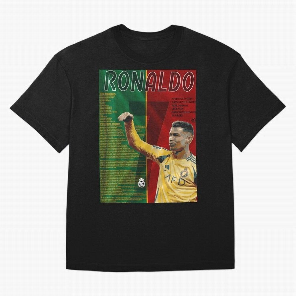 cristiano ronaldo 40th birthday tribute poster Oversized T-Shirt Enjoy the Biggest Football Party of FIFA World Cup 2026 for Fans of Messi and Cristiano Ronaldo and Brazil, Portugal and Argentina, Bringing Soccer Culture, Superstar Moments,