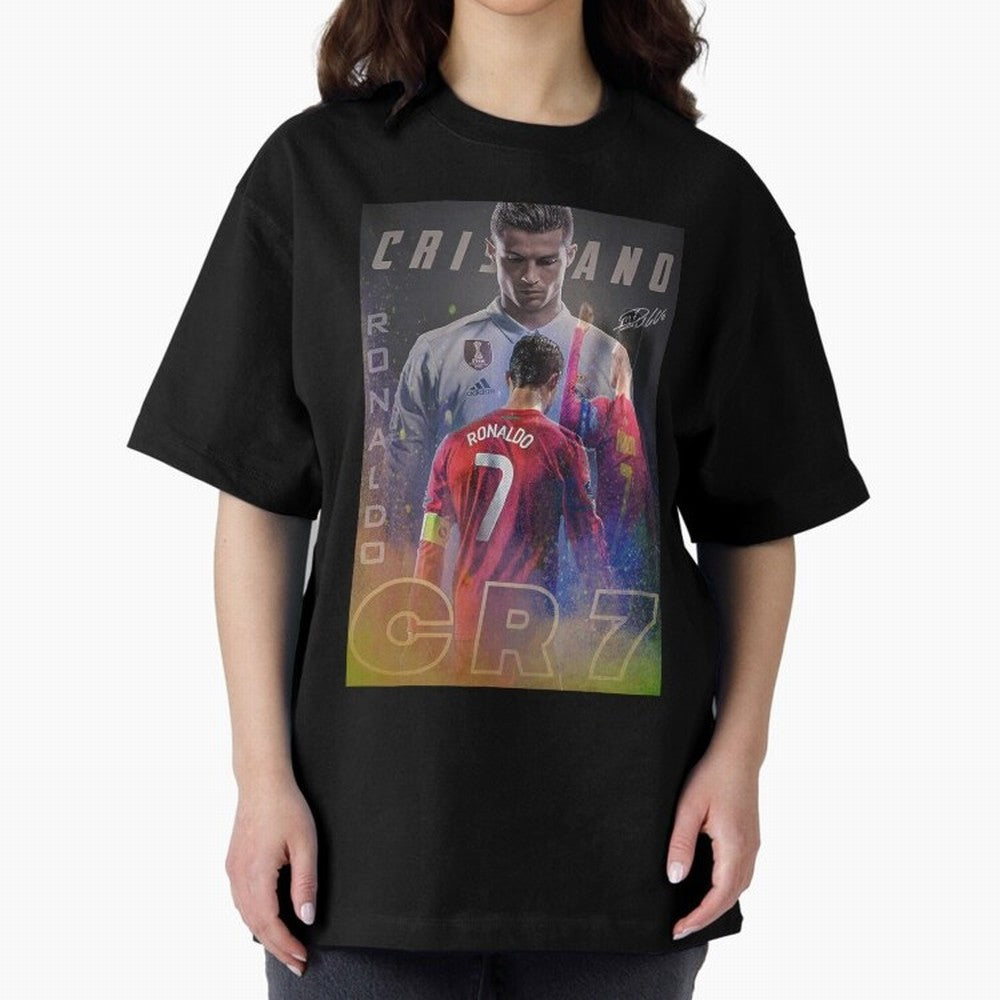 CR7 Oversized T-Shirt Celebrate Football Dreams Across FIFA World Cup 2026 Group Stage for Fans of Haaland and Mbappe and Brazil, Portugal and Argentina, Bringing Global Supporter Spirit, Legendary Goals, National Colors and Tournament Celebration;