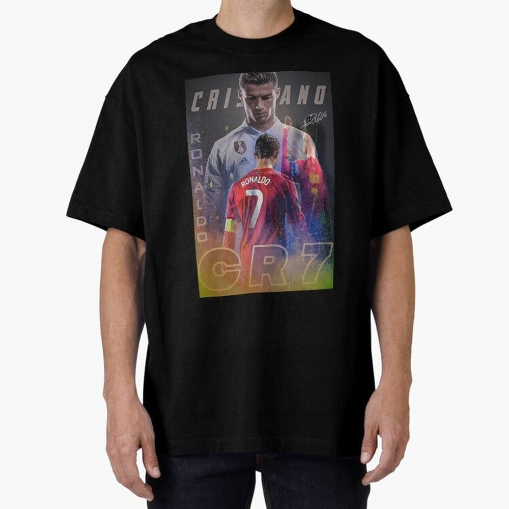 CR7 Oversized T-Shirt Celebrate Football Dreams Across FIFA World Cup 2026 Group Stage for Fans of Haaland and Mbappe and Brazil, Portugal and Argentina, Bringing Global Supporter Spirit, Legendary Goals, National Colors and Tournament Celebration;