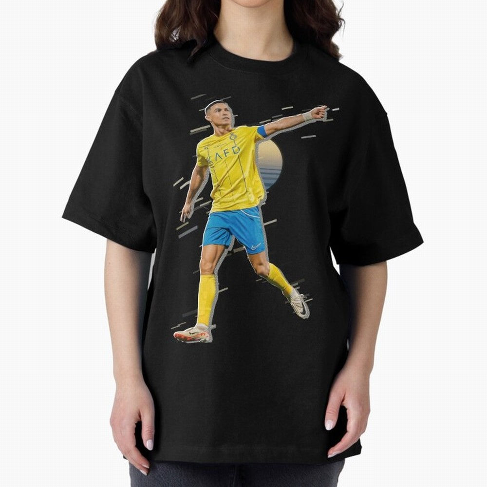 Ronaldo al nassr Oversized T-Shirt Upgrade Match Day Hype around FIFA World Cup 2026 Group Stage, Neymar, Spain, Supporter Pride, Iconic Celebrations, Legendary Names and Global Match Day Energy; Perfect for People Who Love Argentina, Brazil,