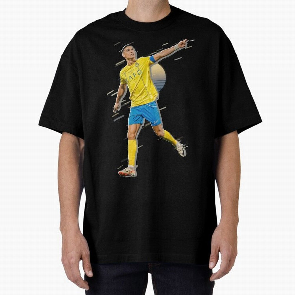 Ronaldo al nassr Oversized T-Shirt Upgrade Match Day Hype around FIFA World Cup 2026 Group Stage, Neymar, Spain, Supporter Pride, Iconic Celebrations, Legendary Names and Global Match Day Energy; Perfect for People Who Love Argentina, Brazil,