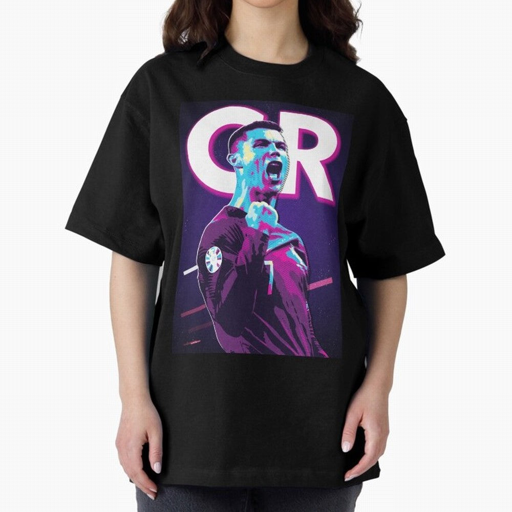 Ronaldo Oversized T-Shirt Honor the Football Icons of Match Day Hype around FIFA World Cup 2026 Group Stage, Mbappe, France, Global Supporter Spirit, Legendary Goals, National Colors and Tournament Celebration; Great for Watch Parties, Sports Bars,