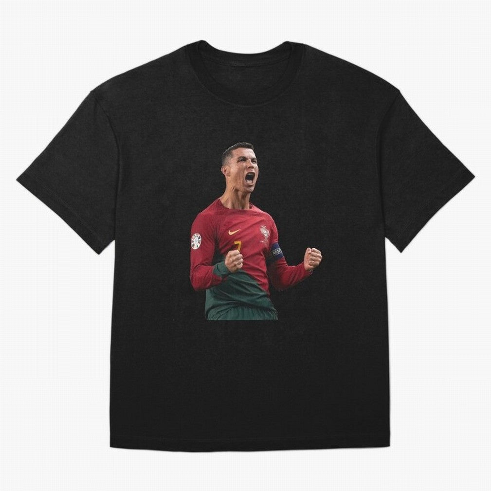 Cristiano Ronaldo T-Shirt Oversized T-Shirt Carry Global Football Passion for FIFA World Cup 2026, Celebrating CR7 and Messi, France and Portugal, Vintage Soccer Flavor, Modern Football Stars, National Flags and Final Night Emotion; Made for Die