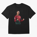 Cristiano Ronaldo T-Shirt Oversized T-Shirt Carry Global Football Passion for FIFA World Cup 2026, Celebrating CR7 and Messi, France and Portugal, Vintage Soccer Flavor, Modern Football Stars, National Flags and Final Night Emotion; Made for Die