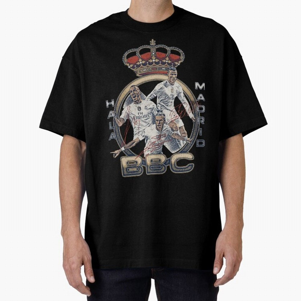 BBC of Real Madrid Oversized T-Shirt Live for the Drama of FIFA World Cup 2026 Spirit, Celebrating Brazil, CR7, Fan Favorite Moments, National Team Passion, Big Match Drama and Soccer History; Perfect for Supporters Who Want Bold Football Energy,
