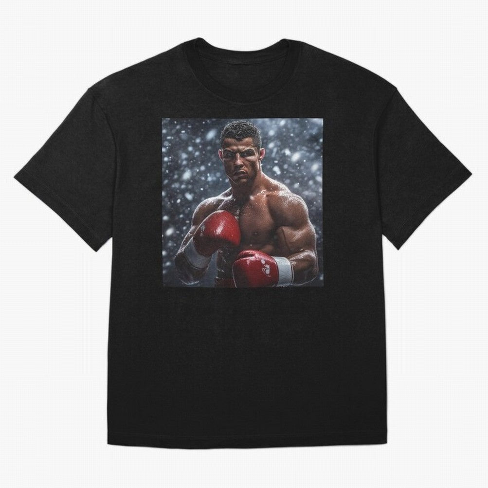 Cristiano Ronaldo: The Unexpected Boxer Oversized T-Shirt Feel International Energy from FIFA World Cup 2026 USA Canada Mexico Spirit, Centered on Netherlands, Haaland and Mbappe, Championship Spirit, Famous Goals, Roaring Crowds and International