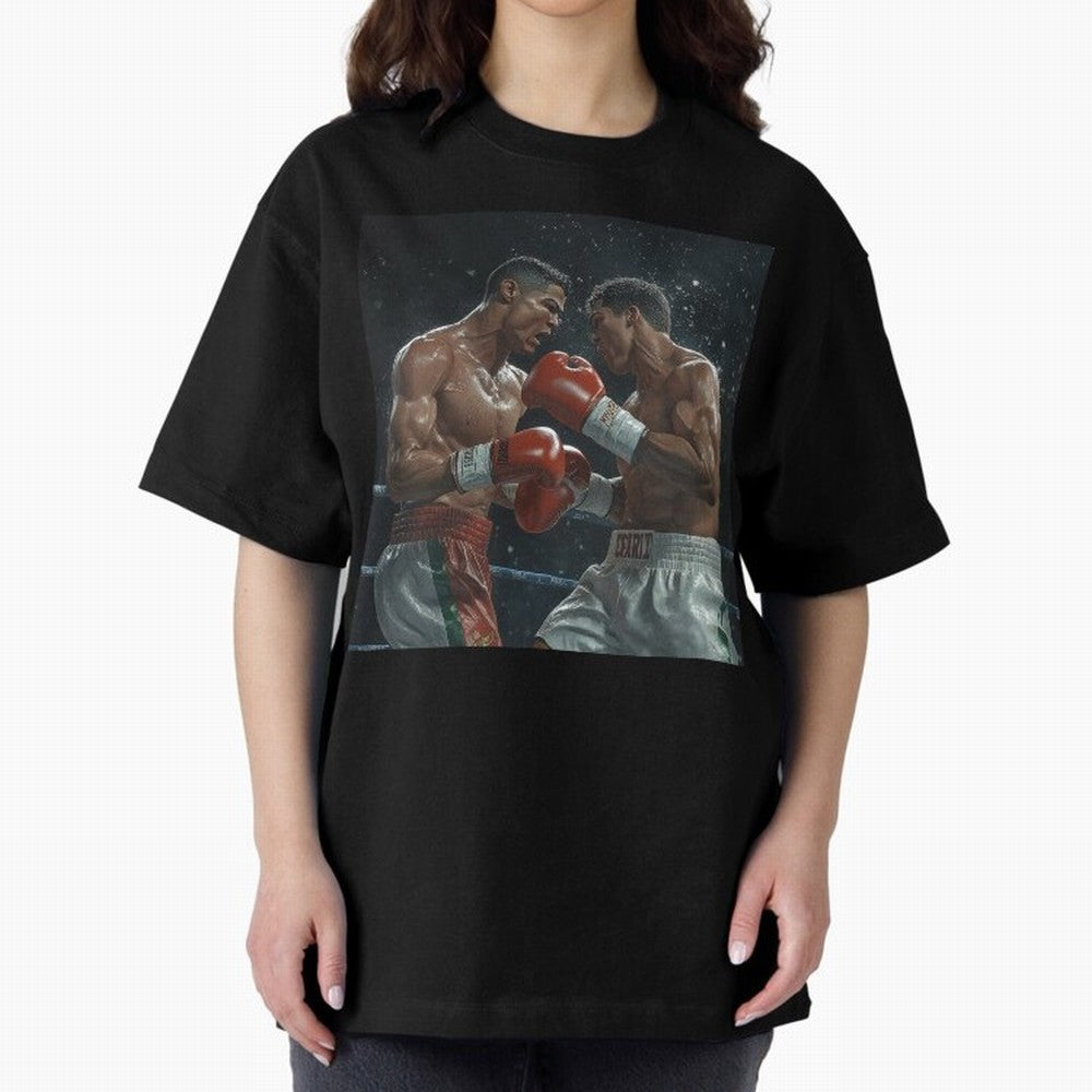 Cristiano Ronaldo vs Alvarez Canelo: Gaming Duel Between Legends Oversized T-Shirt Make Game Day About Global Football Passion for FIFA World Cup 2026, Inspired by Mbappe and Neymar, Germany, Sports Nostalgia, International Competition, Famous