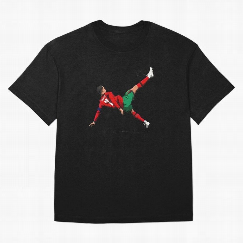 Cristiano Ronaldo 910th Goal Bicycle Kick Tribute Oversized T-Shirt Build FIFA World Cup 2026 Group Stage Centered on Cristiano Ronaldo, England and Germany Energy, Game Day Rituals, Football Legends, Country Pride and the Road to the Final; Made