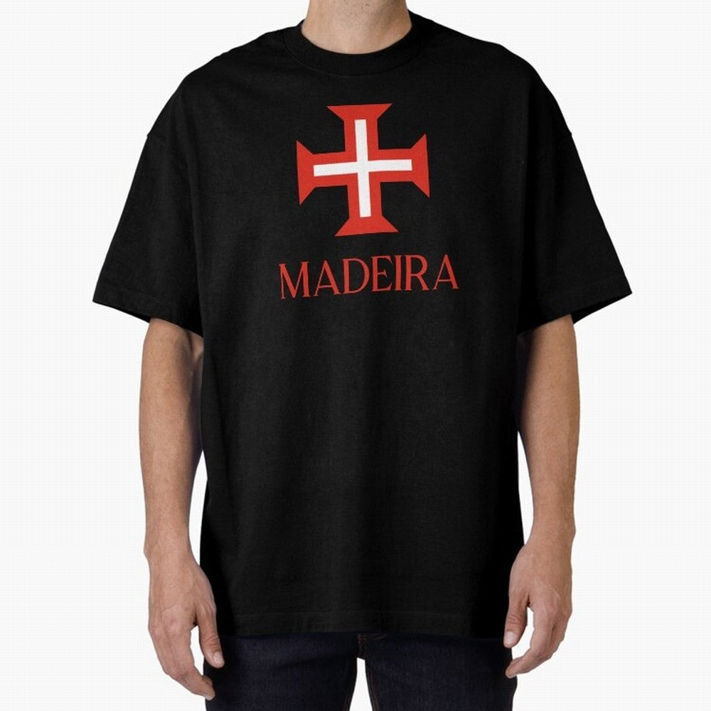 Madeira red Oversized T-Shirt Bring Trophy Dreams to FIFA World Cup 2026 Group Stage Spirit, Centered on Brazil, Portugal and Argentina, Haaland, Vintage Soccer Flavor, Modern Football Stars, National Flags and Final Night Emotion; Created for