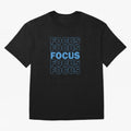 Focus Focus Focus (Blue) Oversized T-Shirt Bring Bold Fan Energy to FIFA World Cup 2026 Celebrating Cristiano Ronaldo, Haaland and CR7, England Energy, Sports Nostalgia, International Competition, Famous Players and Unforgettable Victories; Ideal