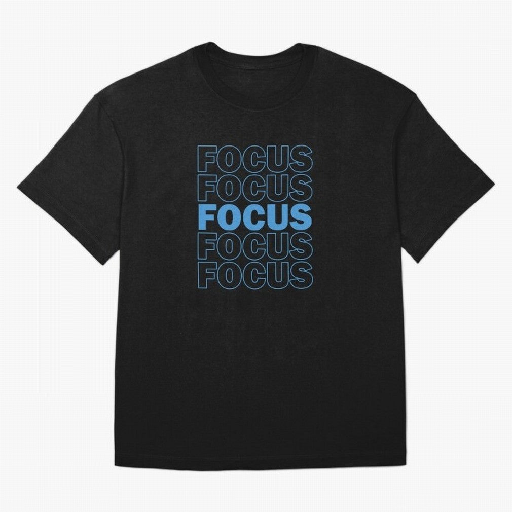 Focus Focus Focus (Blue) Oversized T-Shirt Bring Bold Fan Energy to FIFA World Cup 2026 Celebrating Cristiano Ronaldo, Haaland and CR7, England Energy, Sports Nostalgia, International Competition, Famous Players and Unforgettable Victories; Ideal