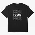 Focus Focus Focus (White Design) Oversized T-Shirt Bring Retro Soccer Energy to FIFA World Cup 2026 Group Stage for Fans of Mbappe and Neymar and Portugal, Spain and Germany, Bringing Soccer Culture, Superstar Moments, National Team Dreams and