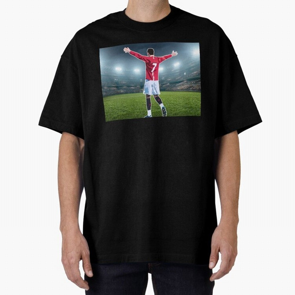Ronaldo Oversized T-Shirt Show Your Love for FIFA World Cup 2026 Group Stage Driven by Cristiano Ronaldo, Haaland and CR7, England Energy, Vintage Soccer Flavor, Modern Football Stars, National Flags and Final Night Emotion; Great for Watch