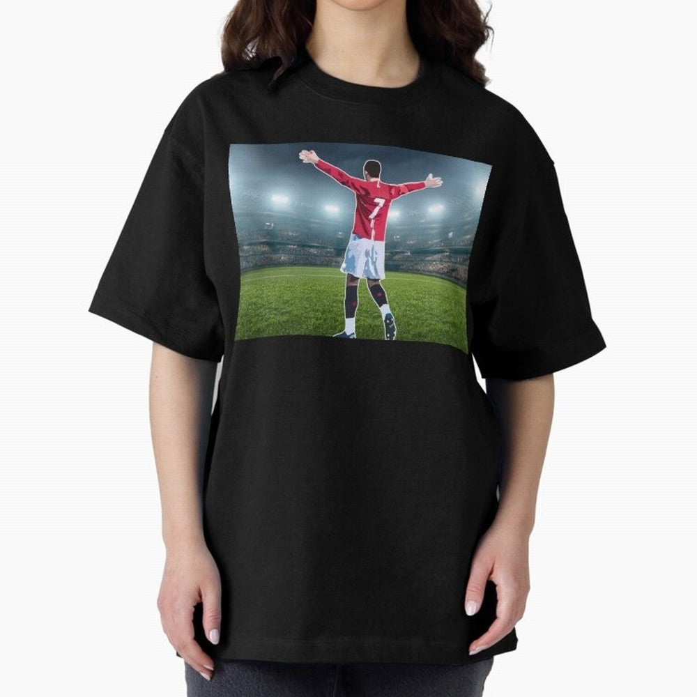 Ronaldo Oversized T-Shirt Show Your Love for FIFA World Cup 2026 Group Stage Driven by Cristiano Ronaldo, Haaland and CR7, England Energy, Vintage Soccer Flavor, Modern Football Stars, National Flags and Final Night Emotion; Great for Watch