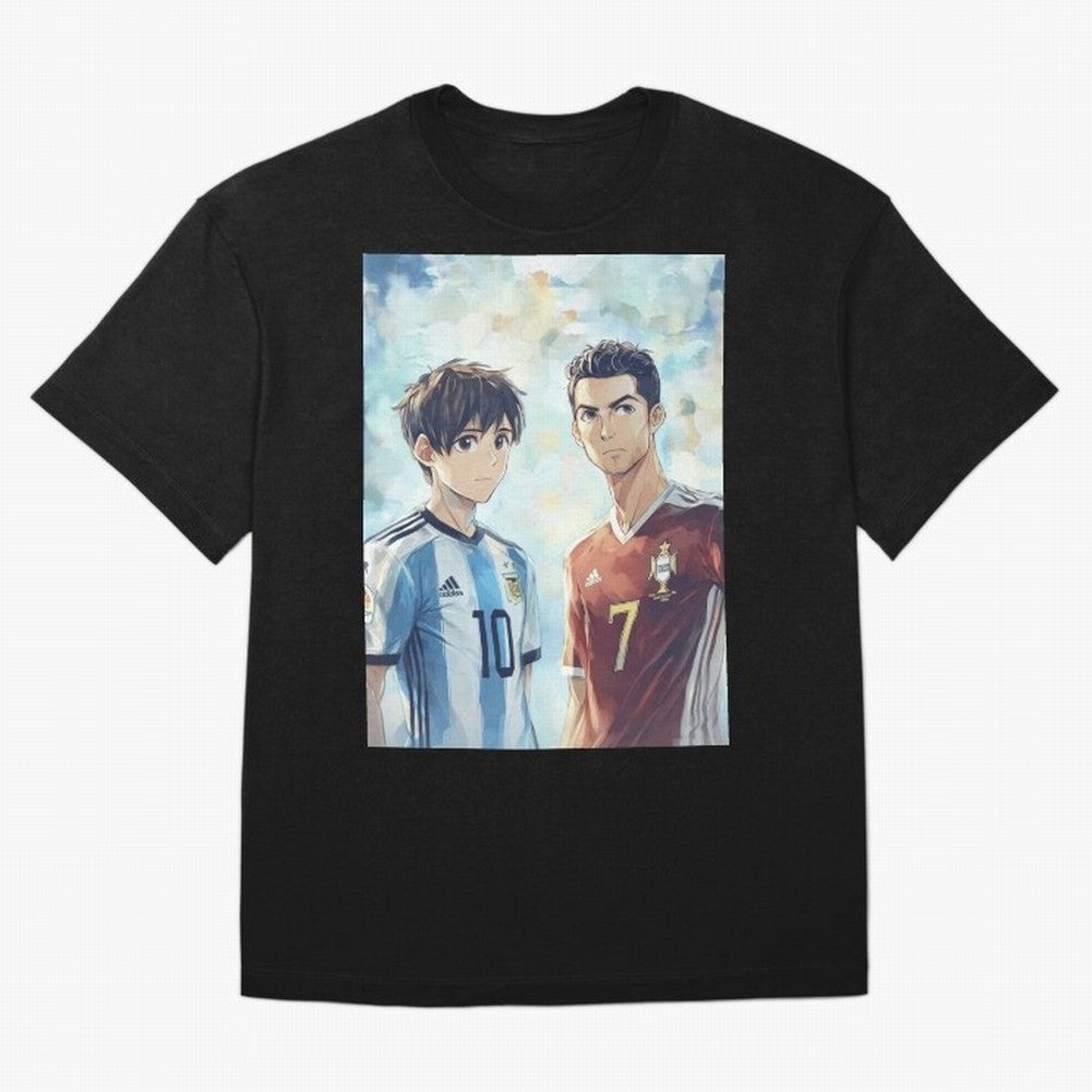 Lionel Messi and Cristiano Ronaldo Oversized T-Shirt Fuel the FIFA World Cup 2026 Journey through Cristiano Ronaldo Highlights, England Pride, Sports Nostalgia, International Competition, Famous Players and Unforgettable Victories; Built for