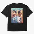 Lionel Messi and Cristiano Ronaldo Oversized T-Shirt Show Your Tournament Heart for FIFA World Cup 2026 USA Canada Mexico Spirit, Connected to Argentina and Brazil, Cristiano Ronaldo, Vintage Soccer Flavor, Modern Football Stars, National Flags and
